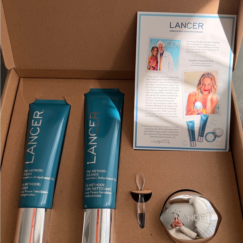 Lancer The Method Polish Cleanse & Nourish 3-Piece Kit Set New In Box Sealed